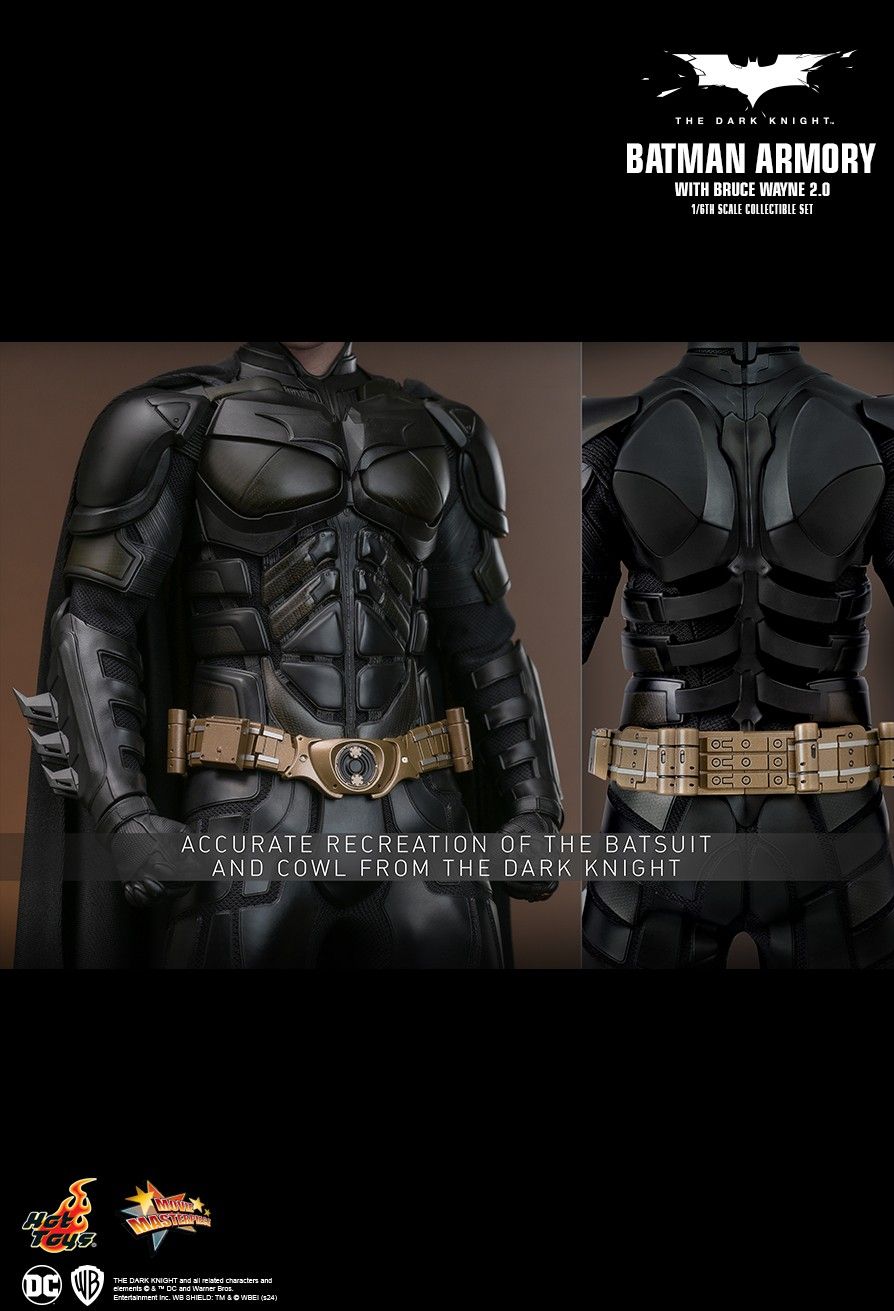 HOT TOYS BATMAN THE DARK KNIGHT ARMORY WITH BRUCE WAYNE 2.0 MMS750