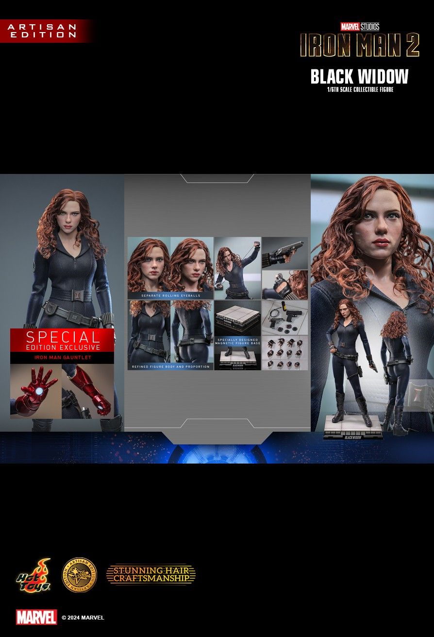 HOT TOY MARVEL IRONMAN 2 BLACK WIDOW 2.0 ARTISAN SPECIAL MMS757AEB