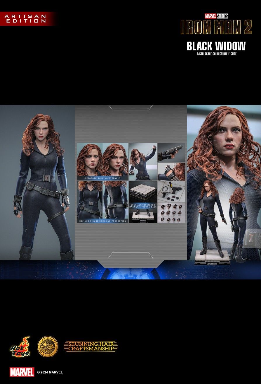 HOT TOY MARVEL IRONMAN 2 BLACK WIDOW 2.0 ARTISAN MMS757AE