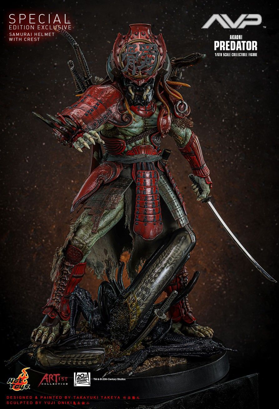 HOT TOYS ALIEN VS. PREDATOR AVP AKAONI SAMURAI PREDATOR SPECIAL AC06B