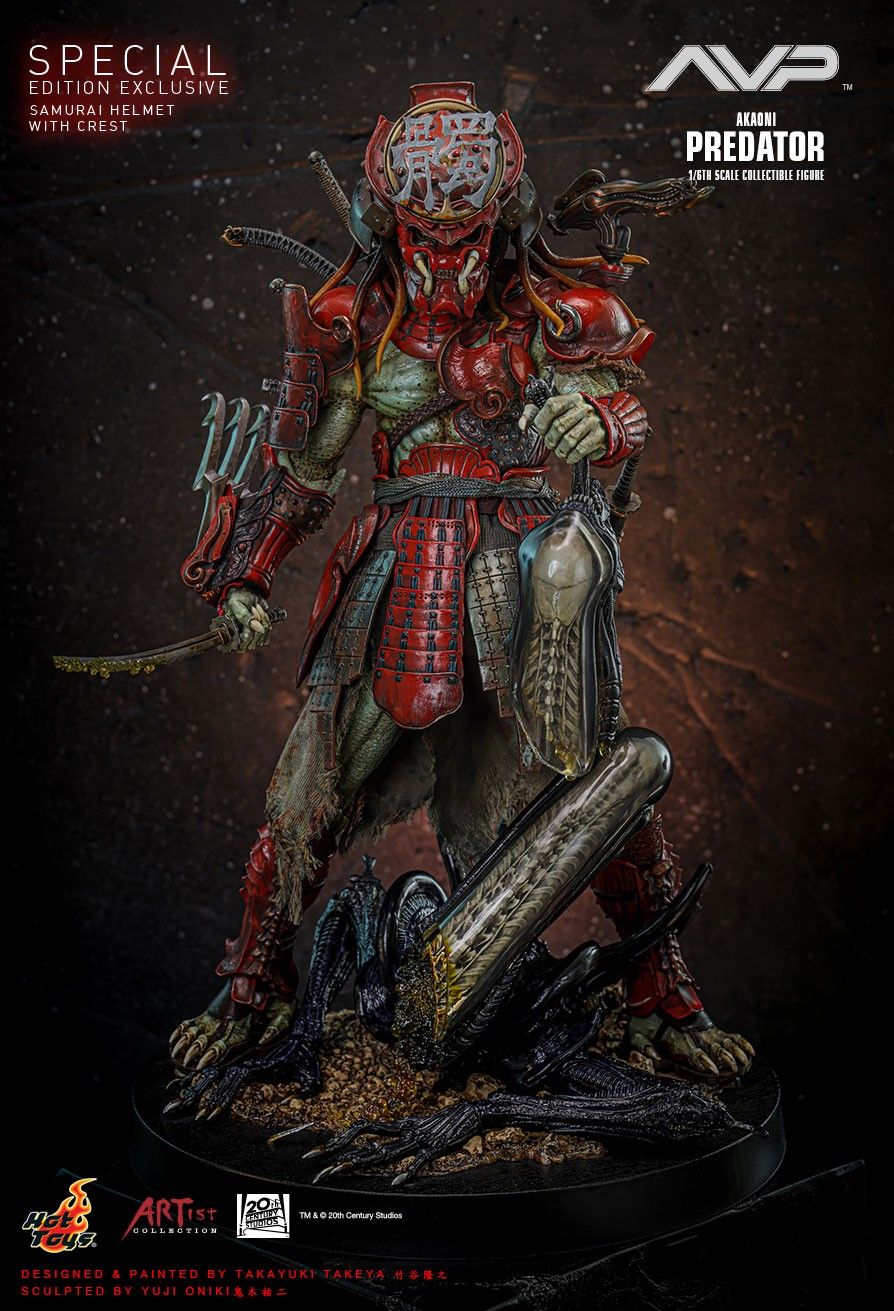 HOT TOYS ALIEN VS. PREDATOR AVP AKAONI SAMURAI PREDATOR SPECIAL AC06B