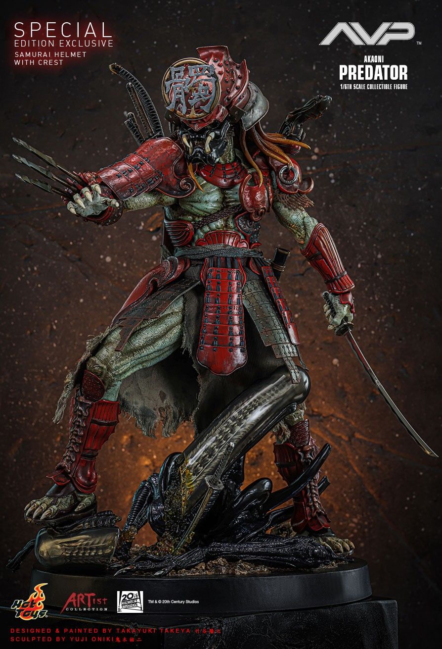 HOT TOYS ALIEN VS. PREDATOR AVP AKAONI SAMURAI PREDATOR SPECIAL AC06B