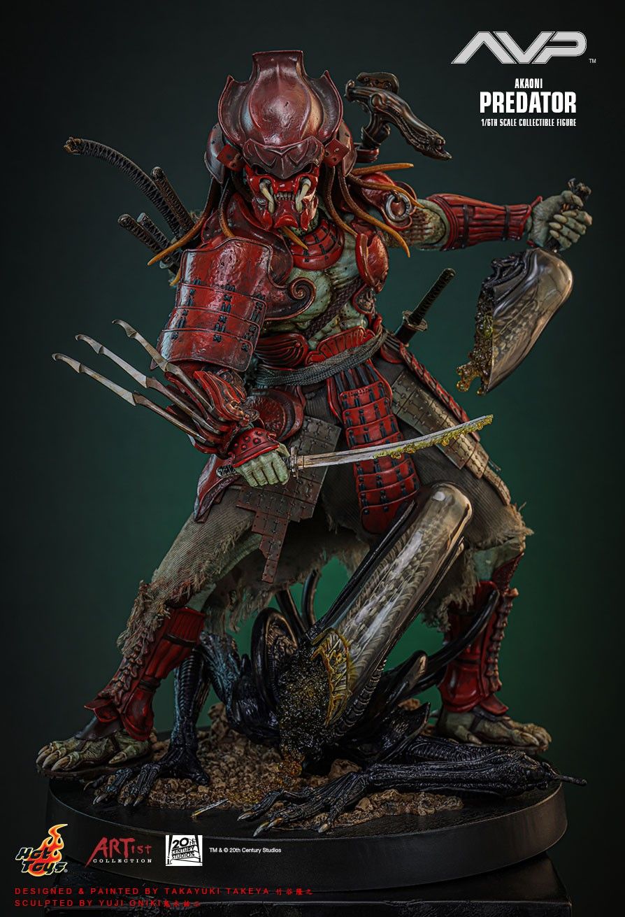 HOT TOYS ALIEN VS. PREDATOR AVP AKAONI SAMURAI PREDATOR SPECIAL AC06B