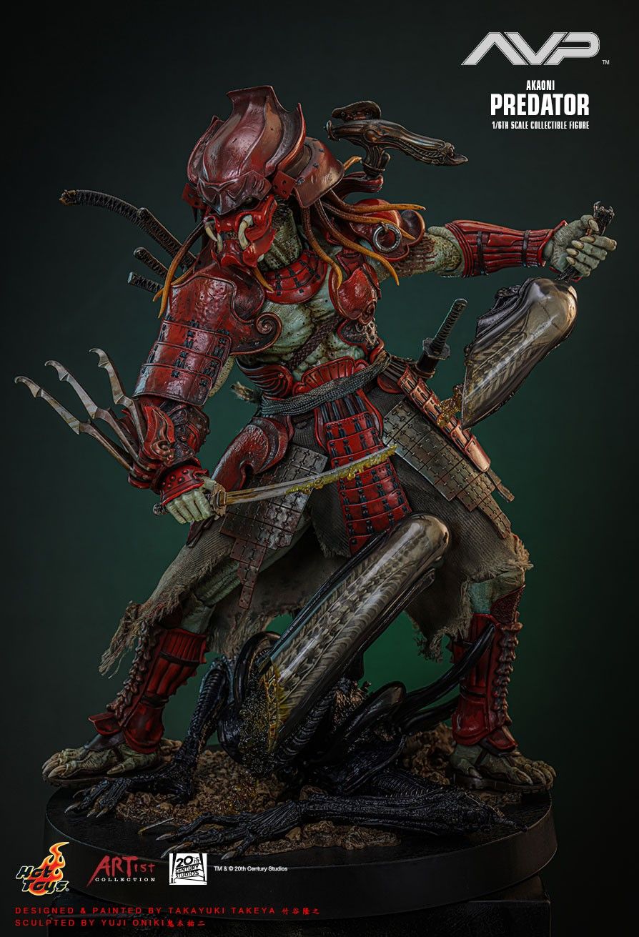 HOT TOYS ALIEN VS. PREDATOR AVP AKAONI SAMURAI PREDATOR AC06