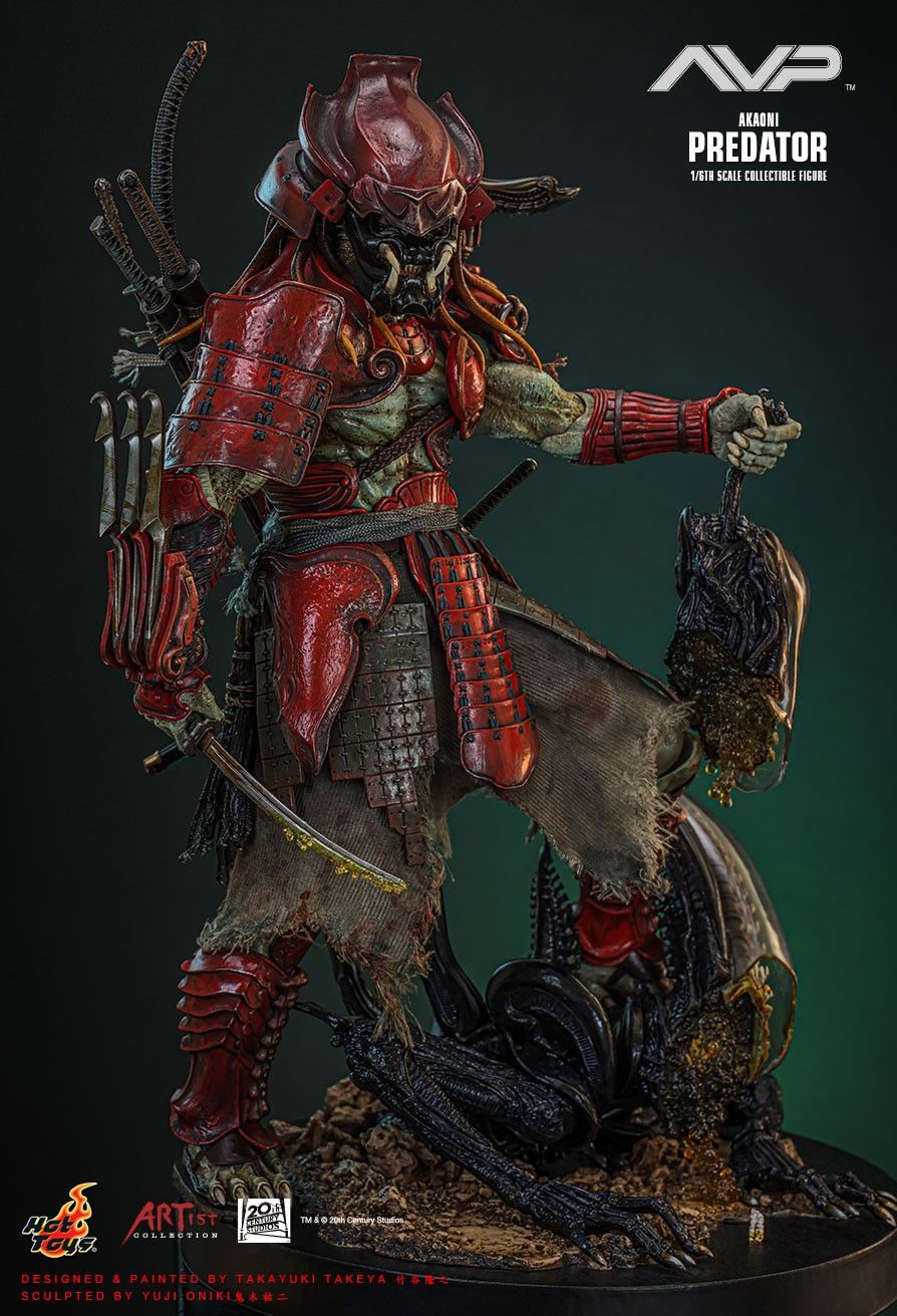 HOT TOYS ALIEN VS. PREDATOR AVP AKAONI SAMURAI PREDATOR AC06