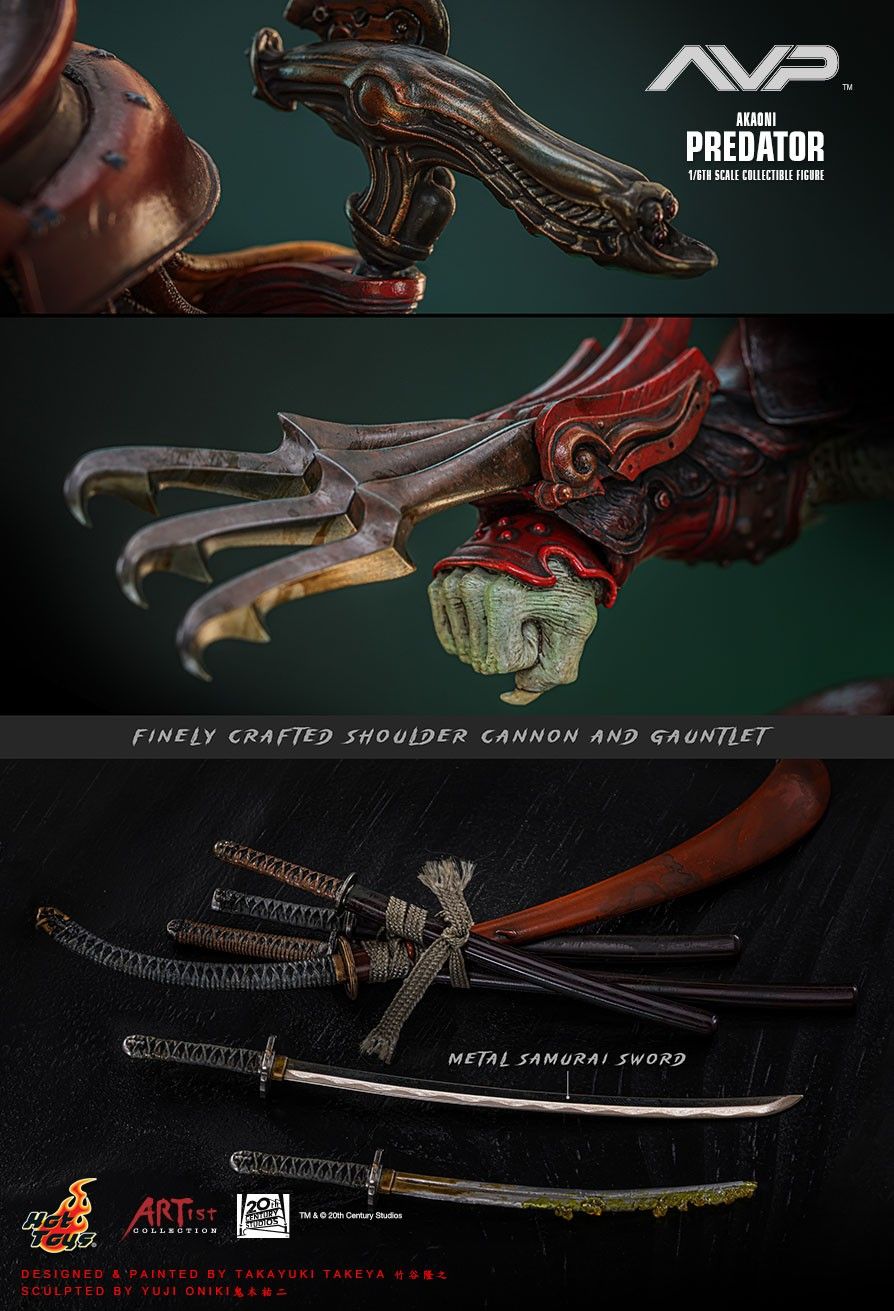 HOT TOYS ALIEN VS. PREDATOR AVP AKAONI SAMURAI PREDATOR AC06