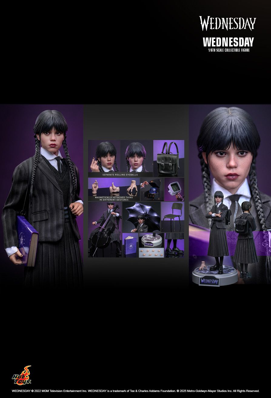 HOT TOYS NETFLIX WEDNESDAY JENNA ORTEGA TMS135