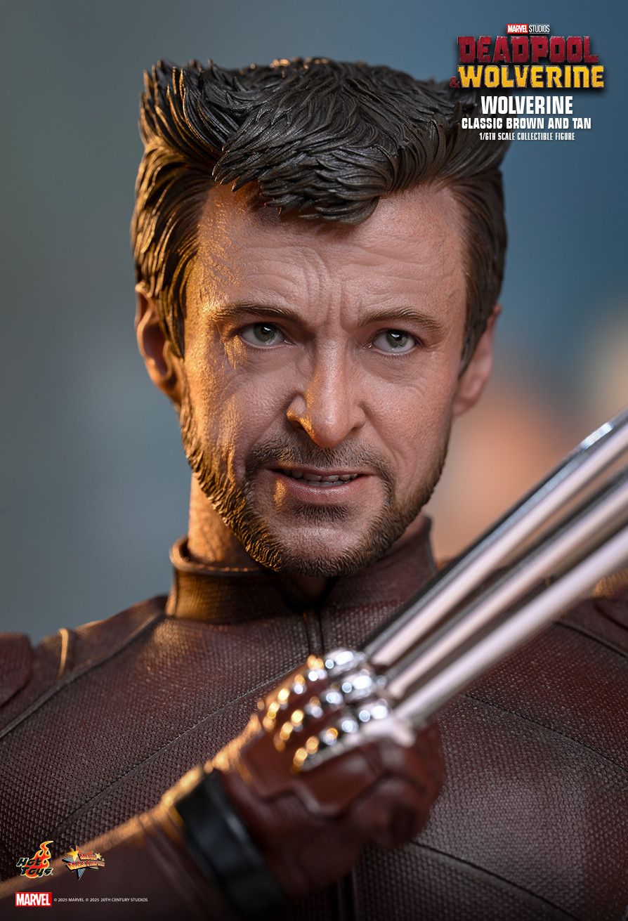 HOT TOYS DEADPOOL & WOLVERINE CLASSIC BROWN TAN SUIT MMS831