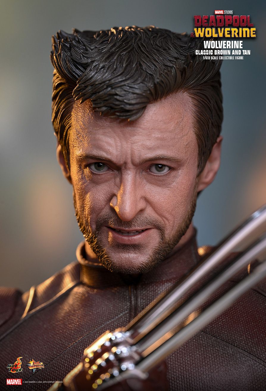 HOT TOYS DEADPOOL & WOLVERINE CLASSIC BROWN TAN SUIT MMS831