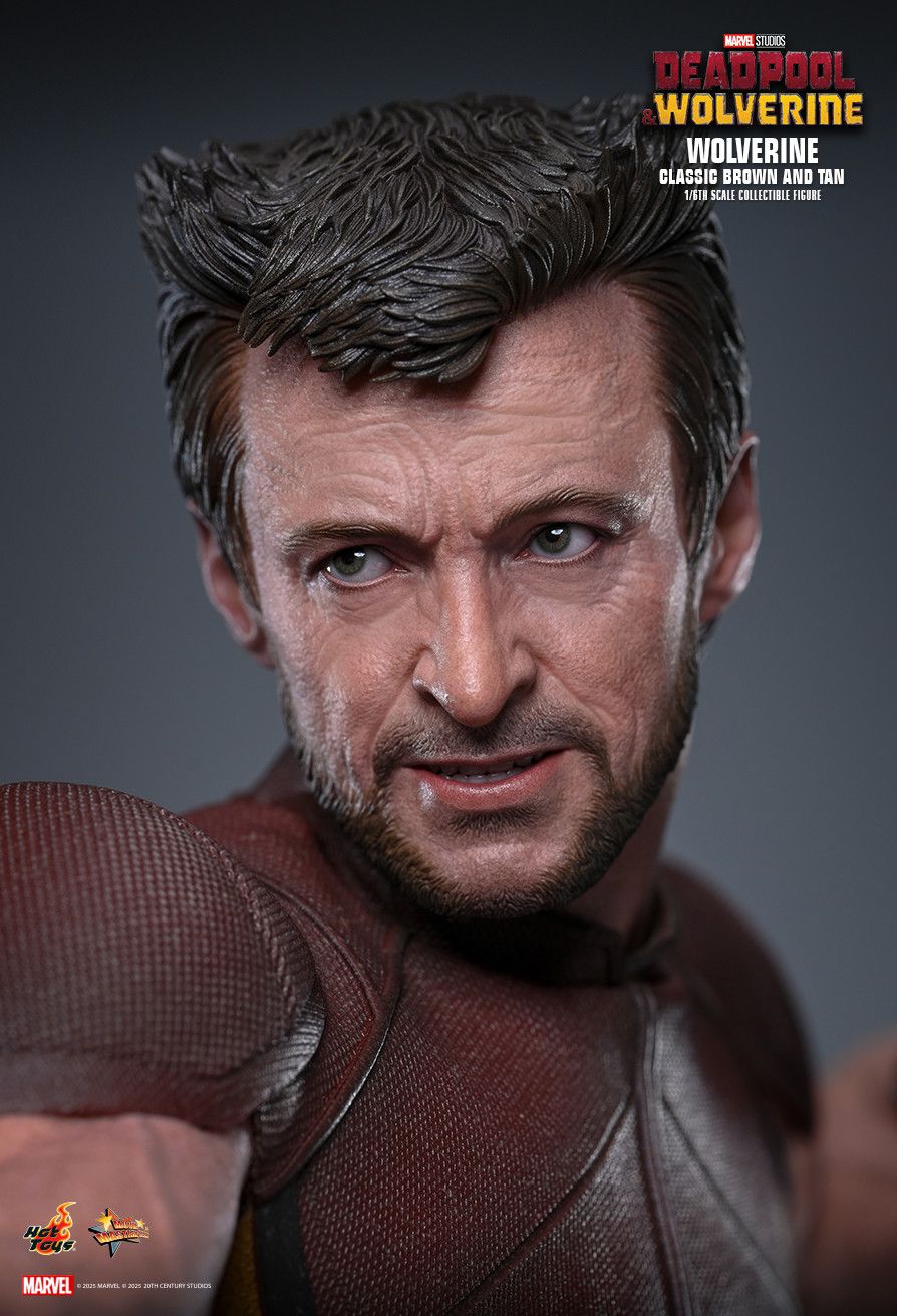 HOT TOYS DEADPOOL & WOLVERINE CLASSIC BROWN TAN SUIT MMS831