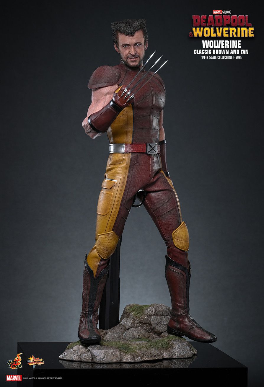 HOT TOYS DEADPOOL & WOLVERINE CLASSIC BROWN TAN SUIT MMS831