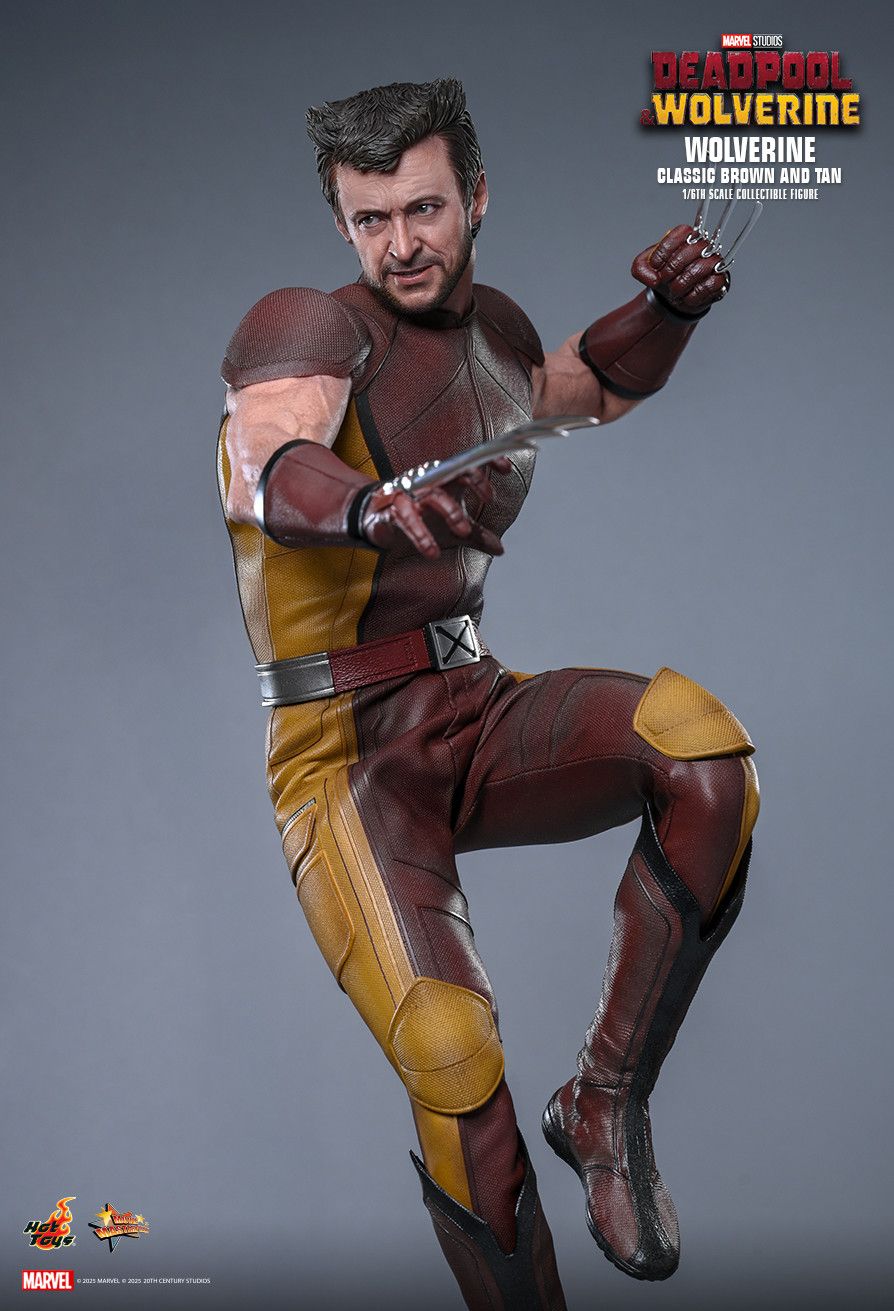 HOT TOYS DEADPOOL & WOLVERINE CLASSIC BROWN TAN SUIT MMS831