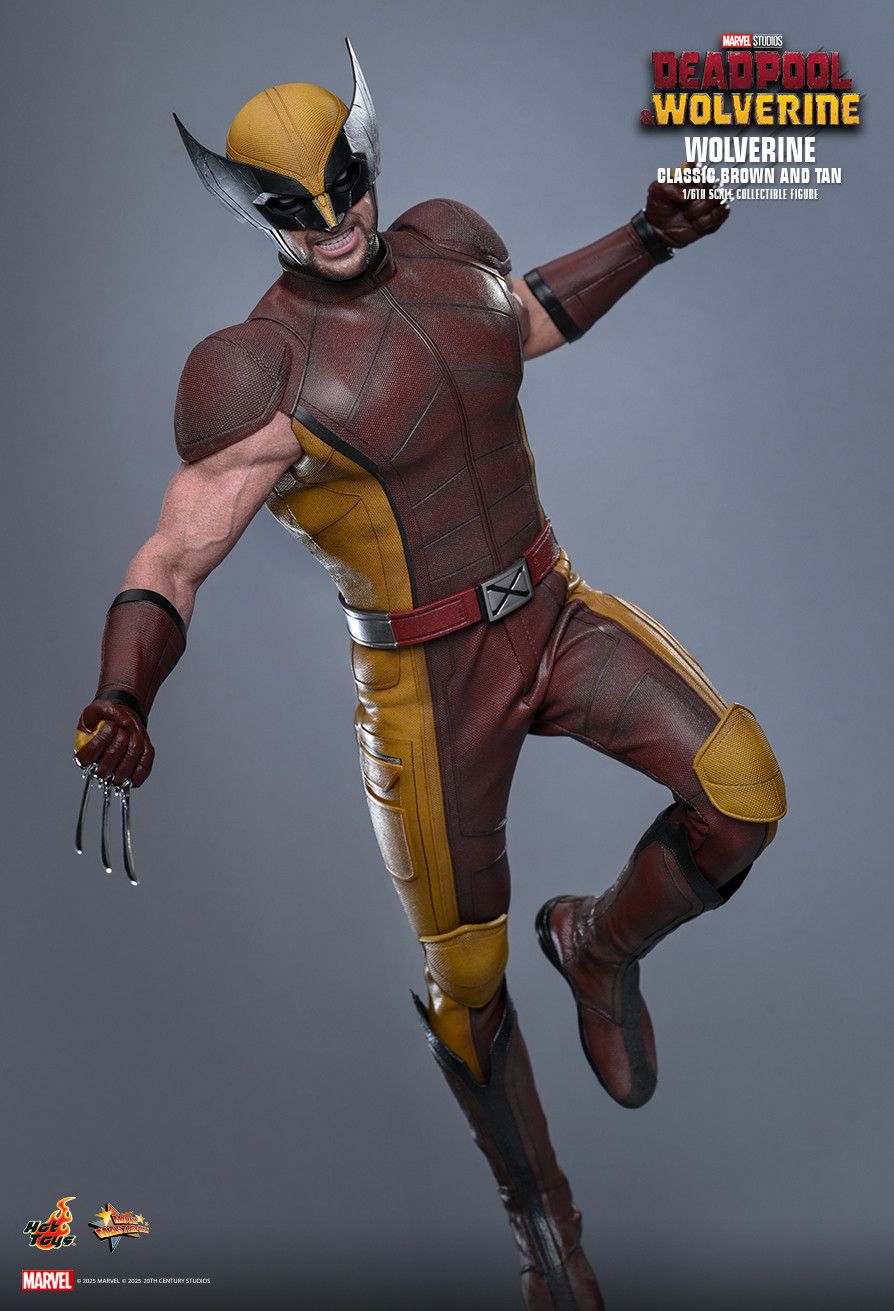 HOT TOYS DEADPOOL & WOLVERINE CLASSIC BROWN TAN SUIT MMS831