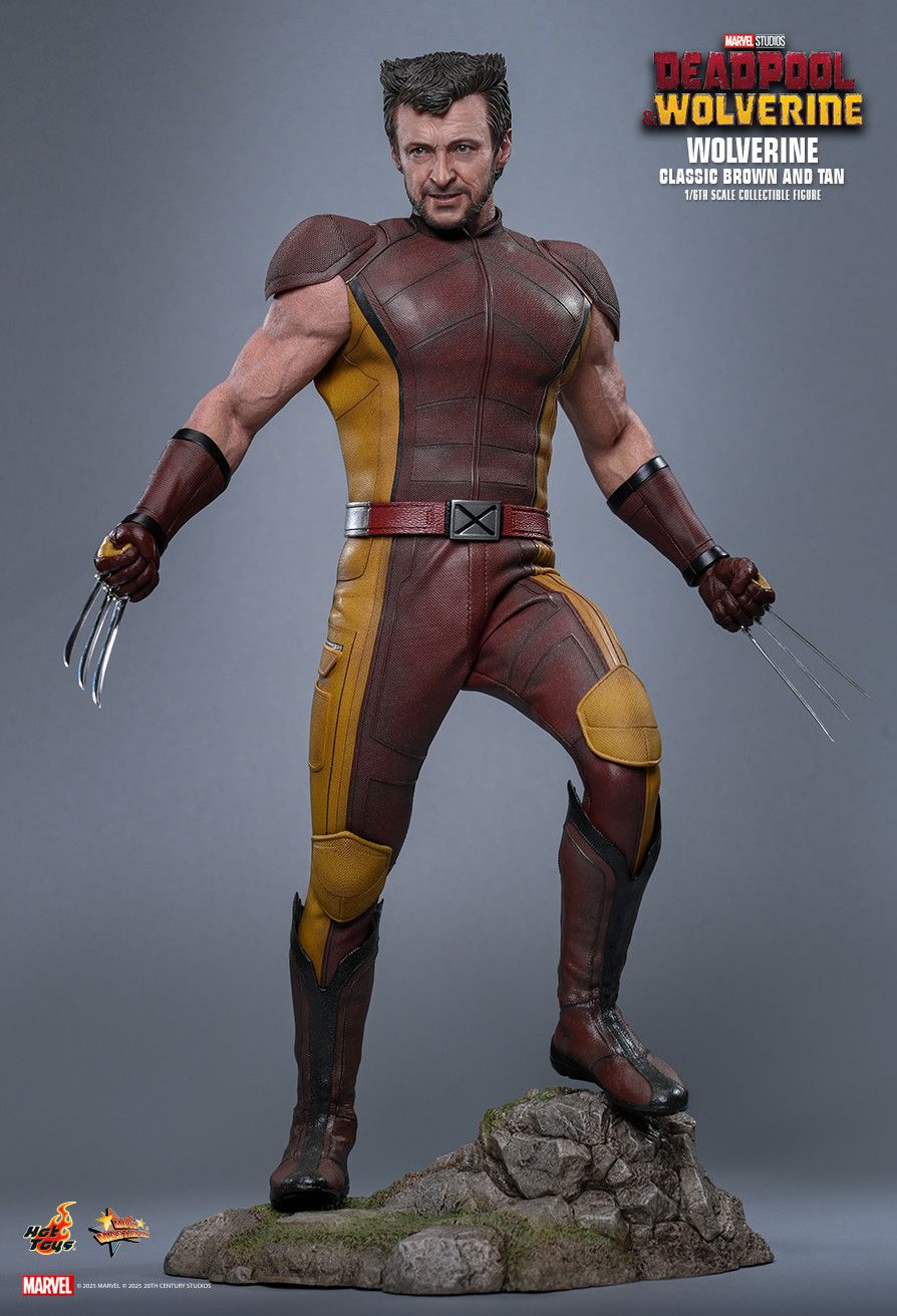 HOT TOYS DEADPOOL & WOLVERINE CLASSIC BROWN TAN SUIT MMS831