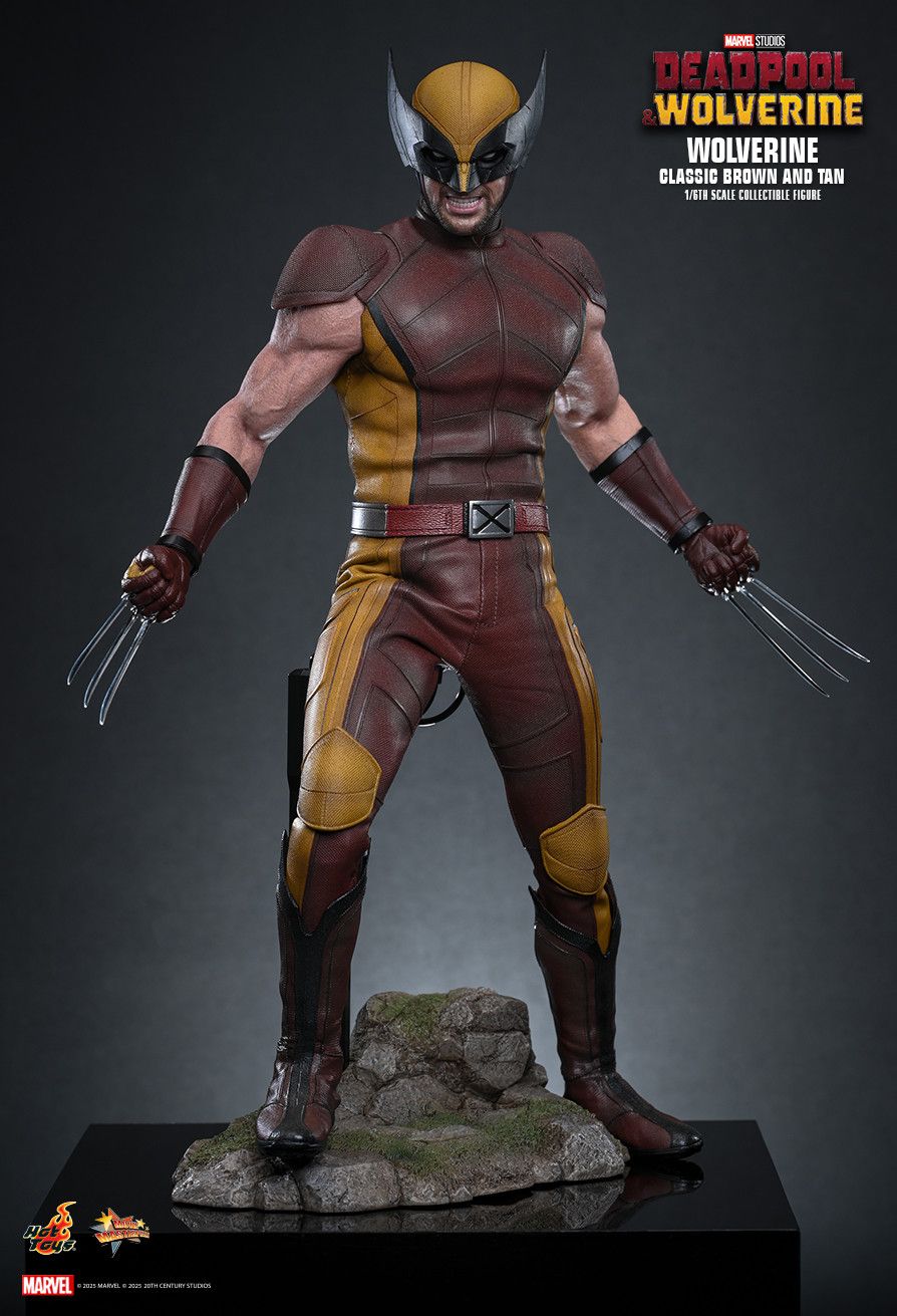HOT TOYS DEADPOOL & WOLVERINE CLASSIC BROWN TAN SUIT MMS831