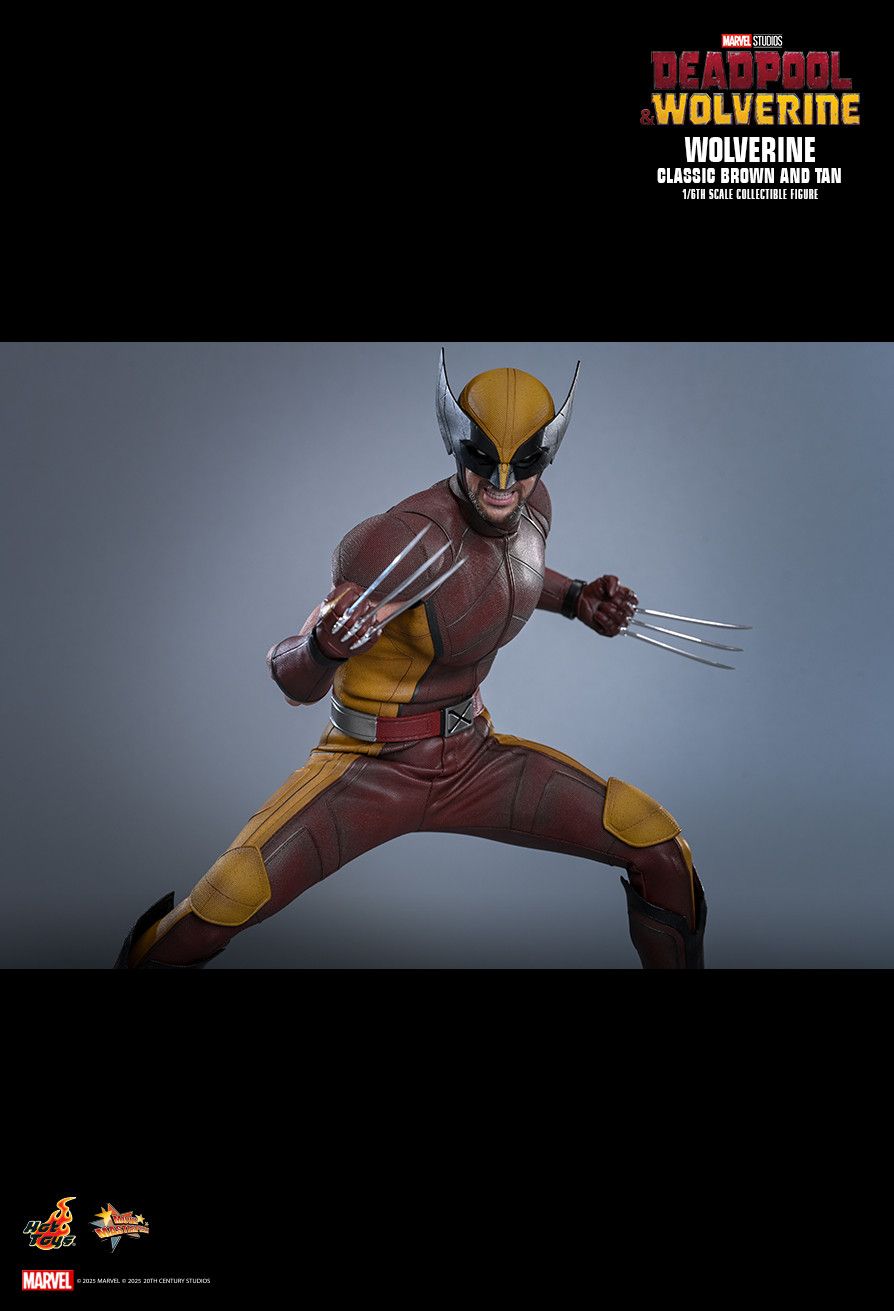 HOT TOYS DEADPOOL & WOLVERINE CLASSIC BROWN TAN SUIT MMS831