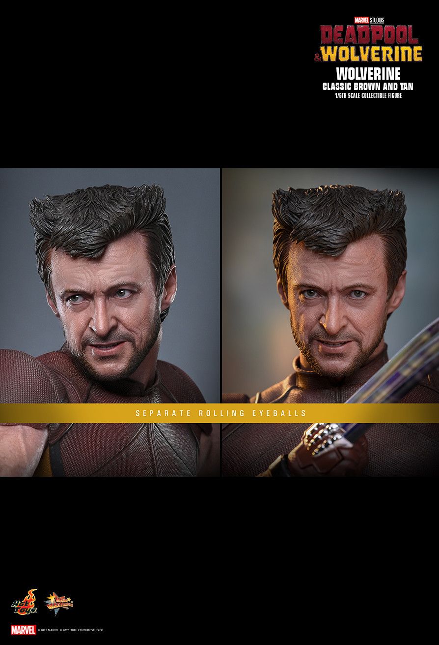 HOT TOYS DEADPOOL & WOLVERINE CLASSIC BROWN TAN SUIT MMS831