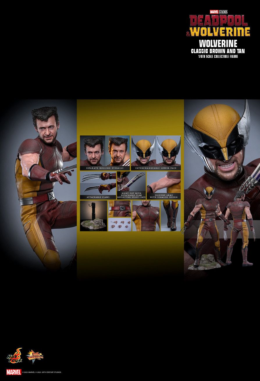 HOT TOYS DEADPOOL & WOLVERINE CLASSIC BROWN TAN SUIT MMS831