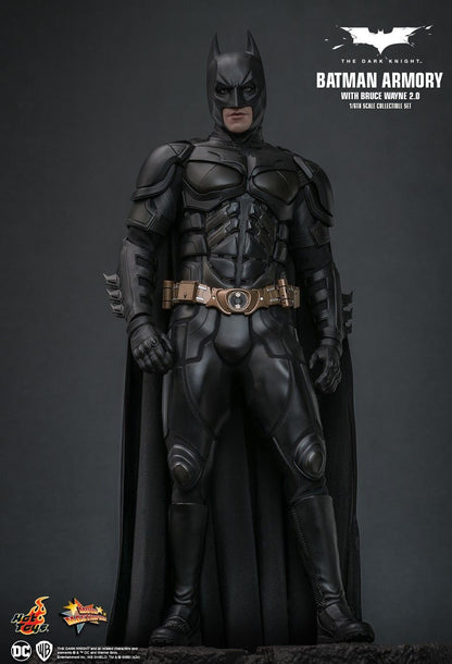 HOT TOYS BATMAN THE DARK KNIGHT ARMORY WITH BRUCE WAYNE 2.0 MMS750
