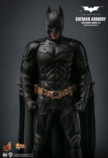 HOT TOYS BATMAN THE DARK KNIGHT ARMORY WITH BRUCE WAYNE 2.0 MMS750