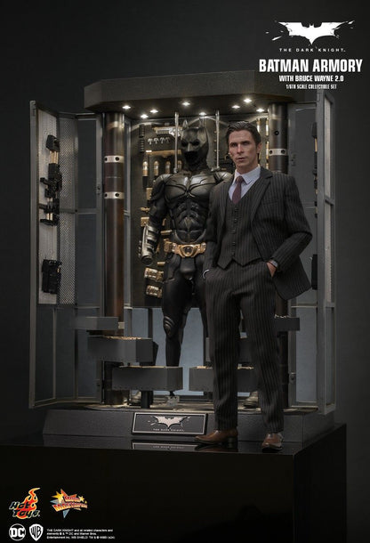 HOT TOYS BATMAN THE DARK KNIGHT ARMORY WITH BRUCE WAYNE 2.0 MMS750
