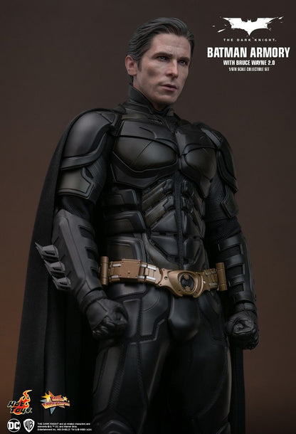HOT TOYS BATMAN THE DARK KNIGHT ARMORY WITH BRUCE WAYNE 2.0 MMS750