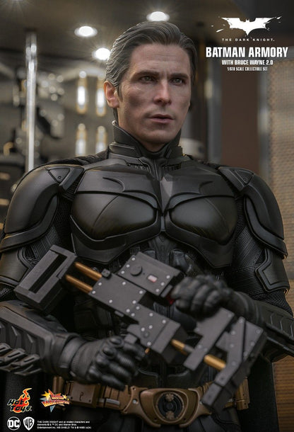 HOT TOYS BATMAN THE DARK KNIGHT ARMORY WITH BRUCE WAYNE 2.0 MMS750