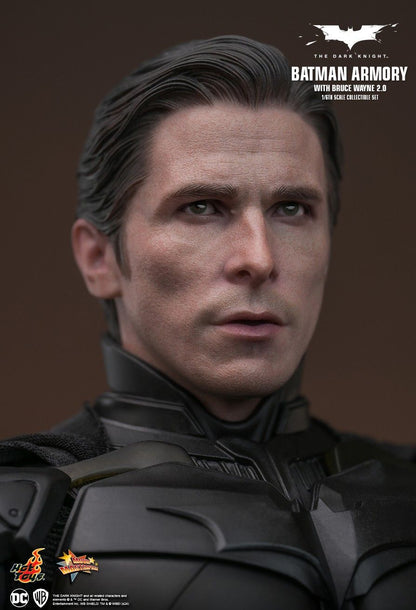 HOT TOYS BATMAN THE DARK KNIGHT ARMORY WITH BRUCE WAYNE 2.0 MMS750