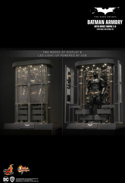HOT TOYS BATMAN THE DARK KNIGHT ARMORY WITH BRUCE WAYNE 2.0 MMS750
