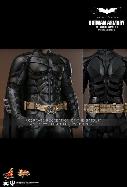HOT TOYS BATMAN THE DARK KNIGHT ARMORY WITH BRUCE WAYNE 2.0 MMS750