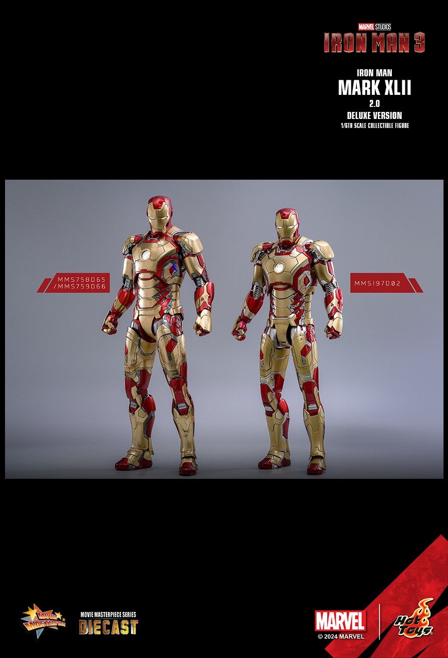 HOT TOYS IRONMAN III TONY STARK MARK XLII 2.0 DELUXE SPECIAL MMS759D66B