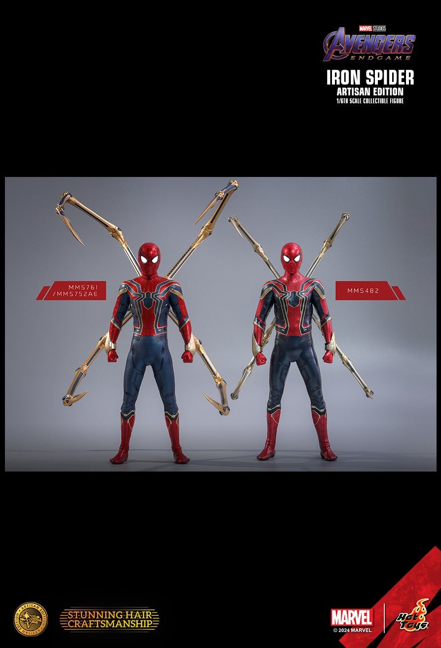 HOT TOYS MARVEL AVENGERS ENDGAME IRON SPIDER ARTISAN MMS762AE