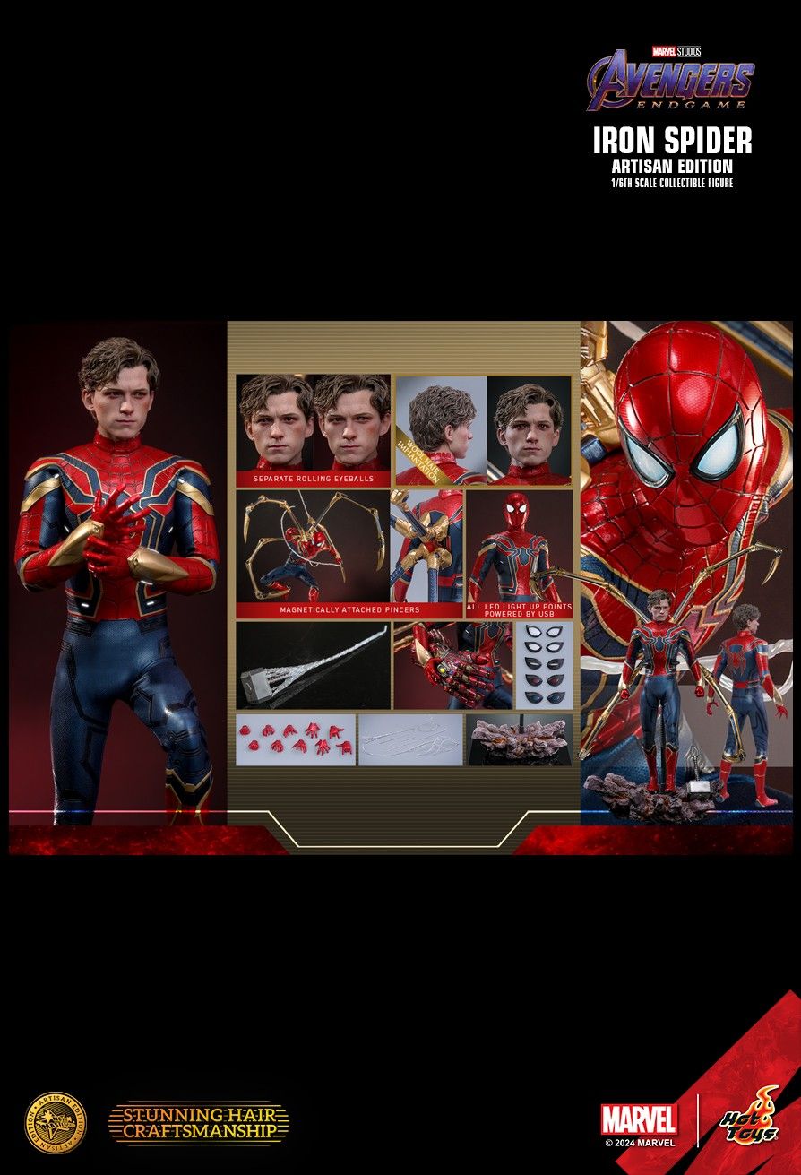 HOT TOYS MARVEL AVENGERS ENDGAME IRON SPIDER ARTISAN MMS762AE