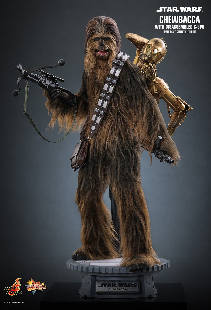 HOT TOYS STAR WARS EP V CHEWBACCA WITH DISASSEMBLED C-3PO MMS766