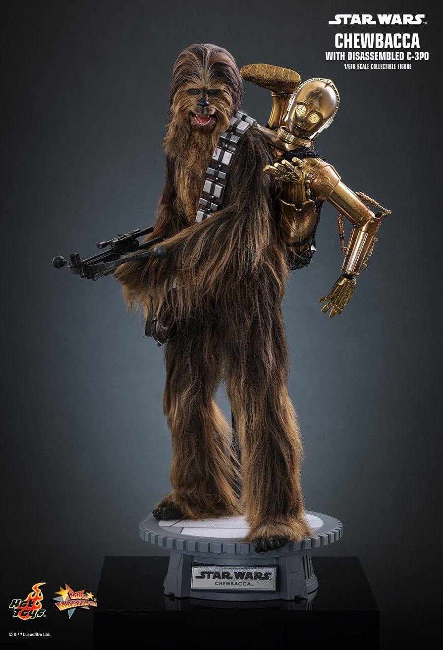 HOT TOYS STAR WARS EP V CHEWBACCA WITH DISASSEMBLED C-3PO MMS766