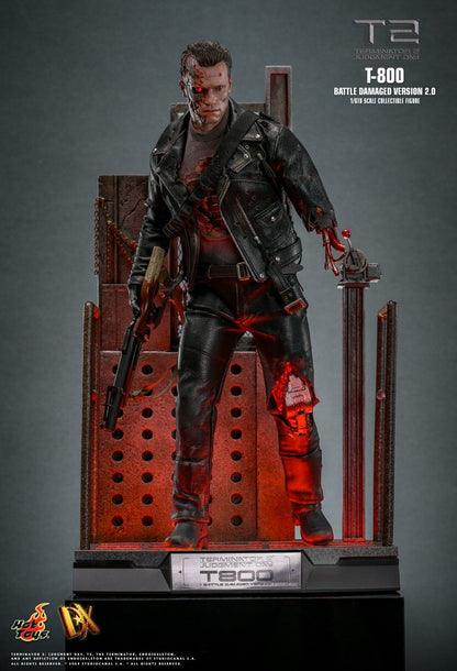 HOT TOYS TERMINATOR 2 JUDGEMENT DAY T-800 BATTLE DAMAGED VERSION 2.0 DX-46