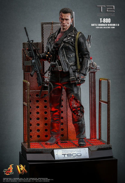 HOT TOYS TERMINATOR 2 JUDGEMENT DAY T-800 BATTLE DAMAGED VERSION 2.0 DX-46