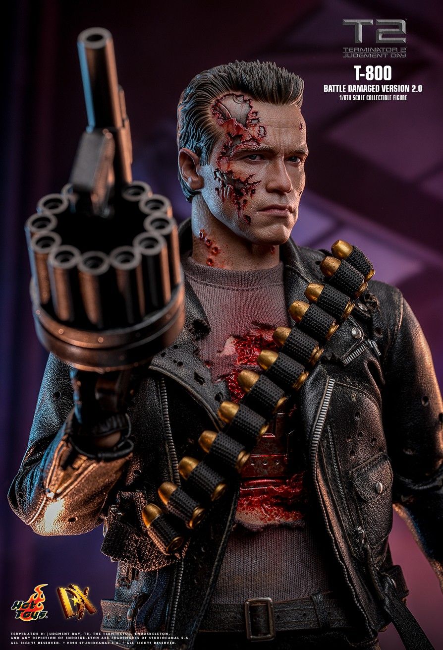 HOT TOYS TERMINATOR 2 JUDGEMENT DAY T-800 BATTLE DAMAGED VERSION 2.0 DX-46