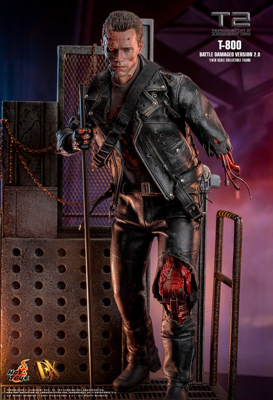 HOT TOYS TERMINATOR 2 JUDGEMENT DAY T-800 BATTLE DAMAGED VERSION 2.0 DX-46