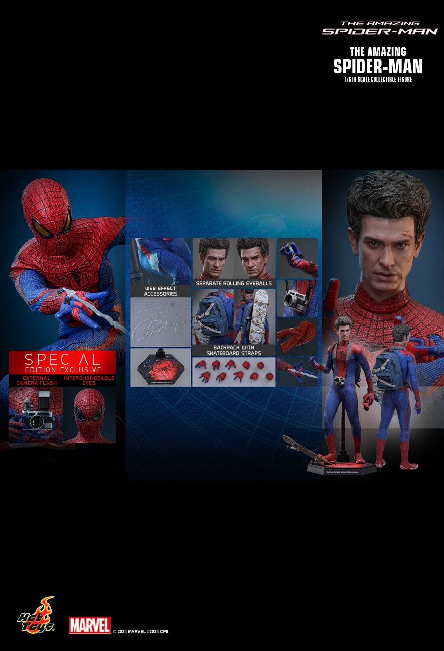 HOT TOYS AMAZING SPIDERMAN 2012 SPIDERMAN 2.0 SPECIAL EDITION MMS771B