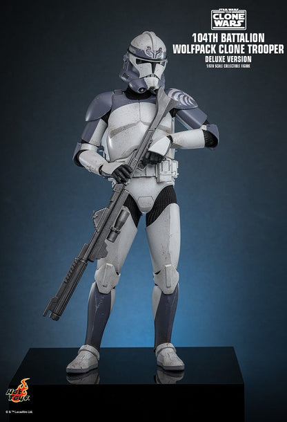 STAR WARS THE CLONE WARS 104TH BATTALION WOLFPACK CLONE TROOPER DELUXE TMS143