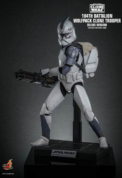 STAR WARS THE CLONE WARS 104TH BATTALION WOLFPACK CLONE TROOPER DELUXE TMS143
