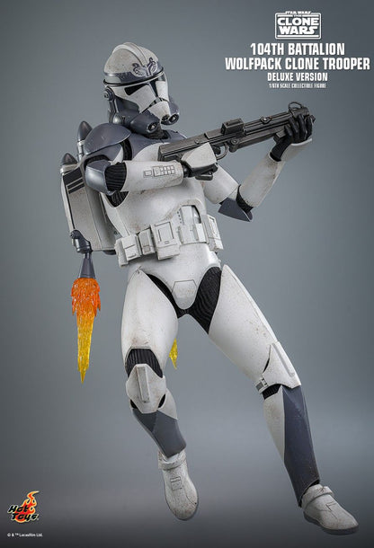 STAR WARS THE CLONE WARS 104TH BATTALION WOLFPACK CLONE TROOPER DELUXE TMS143