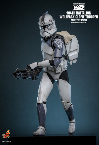 STAR WARS THE CLONE WARS 104TH BATTALION WOLFPACK CLONE TROOPER DELUXE TMS143