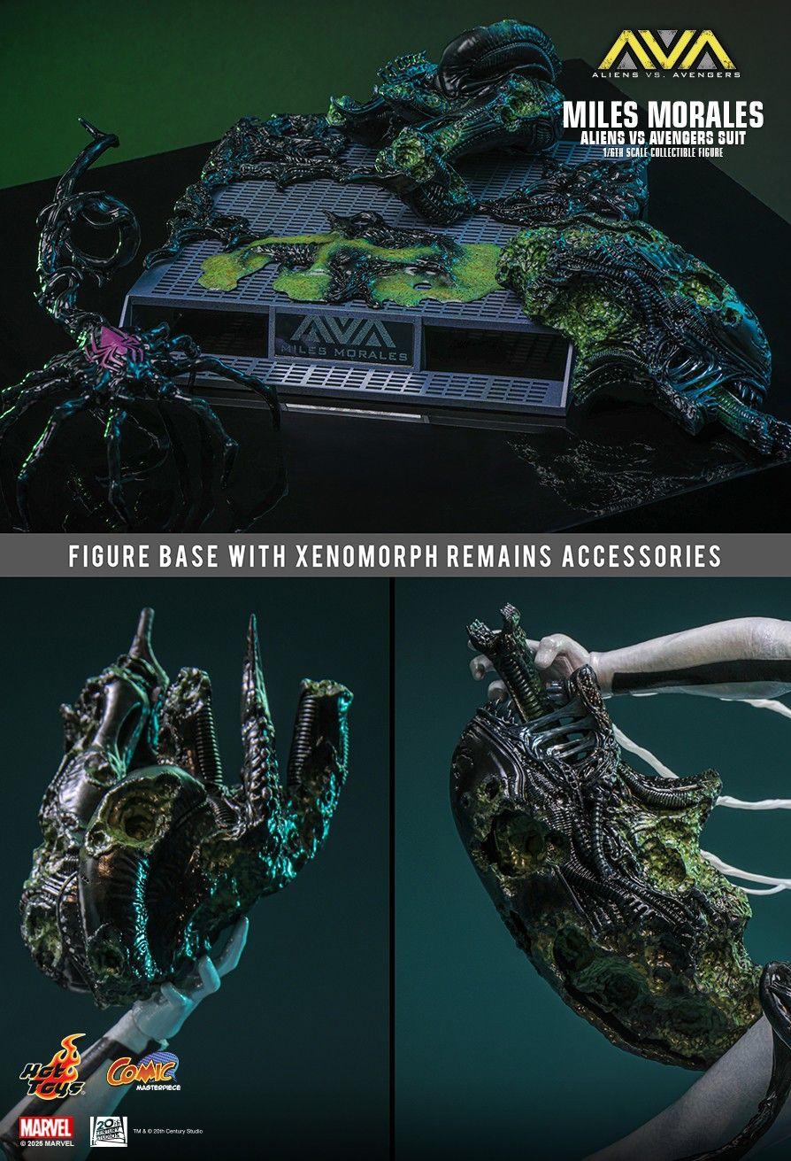 HOT TOYS ALIENS VS AVENGERS MILES MORALES AVA SUIT CMS027