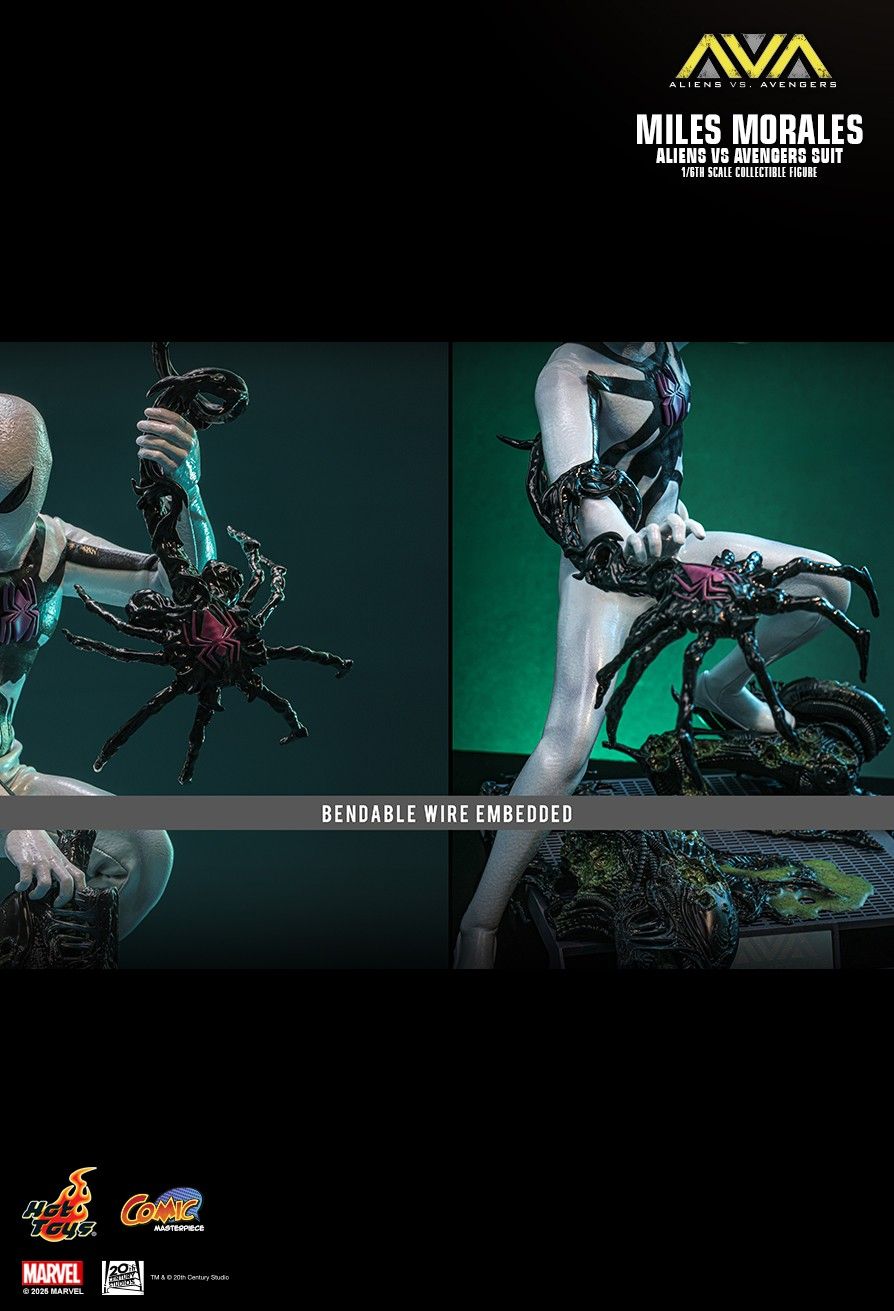 HOT TOYS ALIENS VS AVENGERS MILES MORALES AVA SUIT CMS027