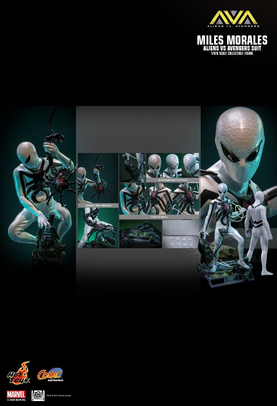 HOT TOYS ALIENS VS AVENGERS MILES MORALES AVA SUIT CMS027