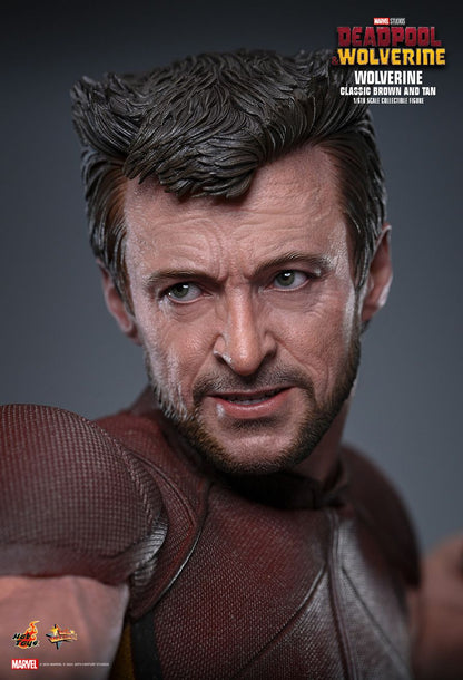 HOT TOYS DEADPOOL & WOLVERINE CLASSIC BROWN TAN SUIT MMS831