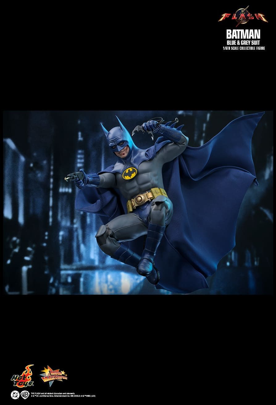 HOT TOYS THE FLASH BATMAN BLUE & GREY SUIT MMS834