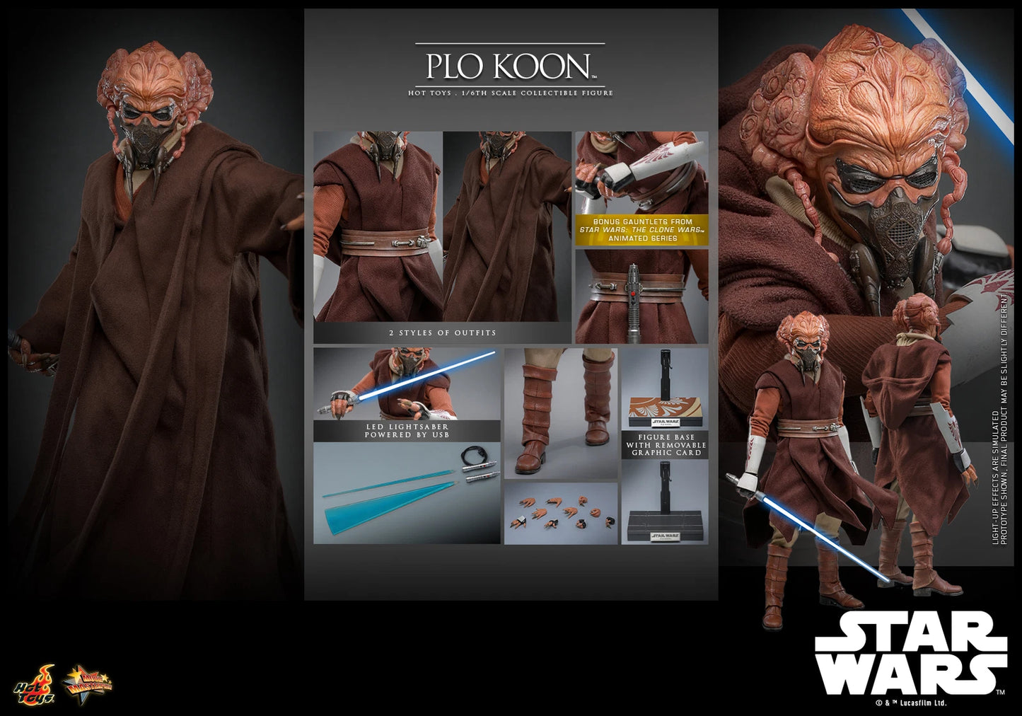 HOT TOYS STAR WARS EPISODE III REVENGE OF THE SITH PLO KOON MMS785
